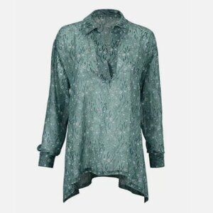 CAbi #3761 Chase Blouse – Medium – Field of Flowers Sheer Tunic